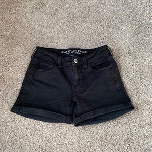 American Eagle Black Midi shorts